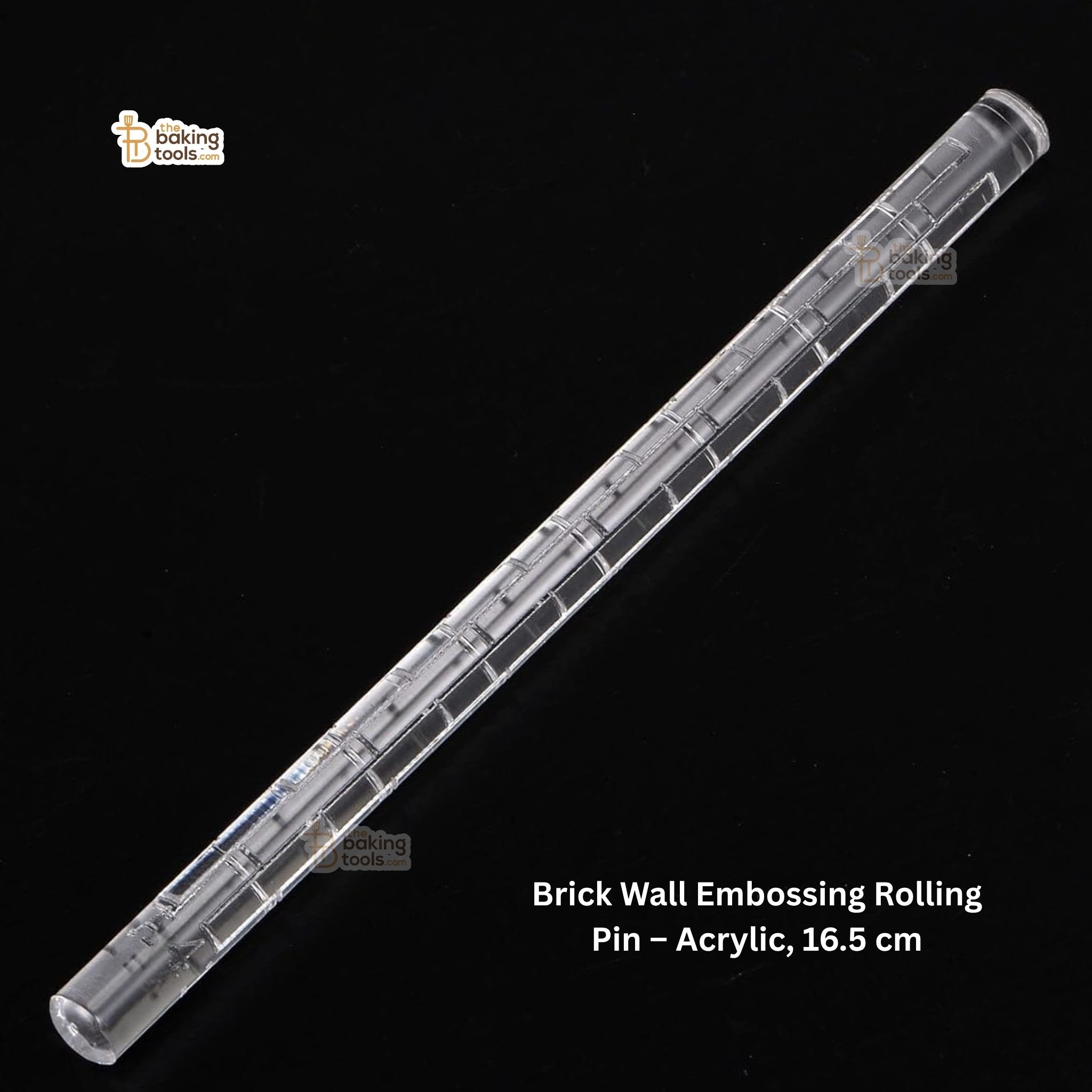 Brick Wall Embossing Rolling Pin – Acrylic, 16.5 cm #A411